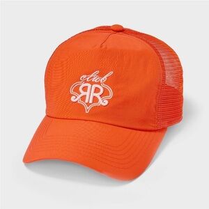 Roller Rabbit x Target Orange Trucker Hat RR Logo Snapback NWT